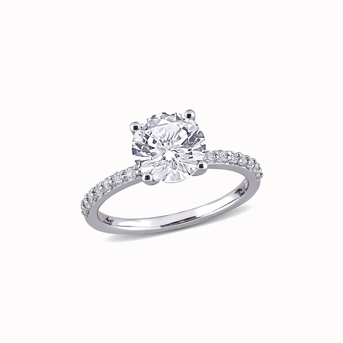 White Sapphire Ring White Gold